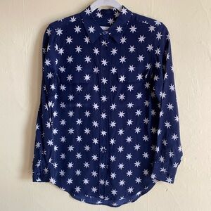 Equipment Star Print Silk Button Down